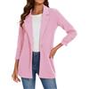 MINTLIMIT Giacca da donna con risvolto lungo su misura a maniche lunghe oversize con un bottone giacca abito formale, R-fucsia, 40