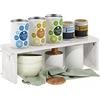 Furinno Helena mensola organizer impilabile da bancone da cucina da 48 cm, Marmo Bianco