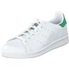 adidas Originals Adidas Stan Smith J, Scarpe da Basket Unisex - Bambini, Bianco (Footwear White/Footwear White/Green), 35.5 EU