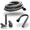 MisterVac | compatibile con/set di tubi di ricambio (ca. 2 metri) + bocchetta flessibile (ca. 64 cm) + bocchetta per fessure + bocchetta per tappezzeria + spazzola per mobili ##COM