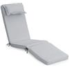 GARDENISTA Cuscino per lettino prendisole da esterno, cuscino per sedile resistente all'acqua per sedia a sdraio reclinabile con poggiatesta e rivestimento con