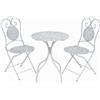 Nova Set con 2 sedie e tavolino in stile bistrot elegante da esterni vari colori colore : Bianco