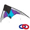COLORBABY Eolo 85091 - Aquilone acrobatico per Bambini, 125 x 73 cm, con 2 Manici Rotondi, Motivo Pop Up, Viola e Bianco, con Borsa per Il Trasporto, + 10 Anni, CB Toys
