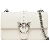 Pinko Love One Classic C Vitello Set, Borsa Donna, Z14O_Bianco Seta-Old Silver, U