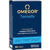 Omegor Omega 3 e 6 OMEGOR TwinEFA - Omega3 Olio di Pesce e Omega6 Olio di Borragine per Attività Fisica Intensa e Sindrome Premestruale - 60 Capsule Aromatizzate all'Arancia