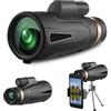 JWBXFYXW Telescopio monoculare con supporto per smartphone treppiede per adulti e bambini, 26x65 HD portatile BAK4 Prism potente monoculare con trasparente per birdwatching, escursionismo, viaggi, campeggio