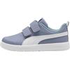 Puma Courtflex V3 V PS Sneaker, Grigio Cielo Bianco Blu Baltico, 28 EU, Grigio Cielo Puma Bianco Baltico Blu, 28 EU