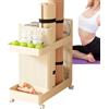 Ghjkldha Cestino portaoggetti per tappetino da yoga, carrello porta attrezzi da palestra, scaffale per attrezzature sportive, carrello portaoggetti per kettlebell, rulli in schiuma, blocchi da yoga, manubri,