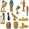 Haofy Statuette Egizie Antico Egitto BL-1136 12 Pezzi in PVC Dimensioni 10x6x3 cm per Decorazione d'Interni Illumina l'Atmosfera,Ufficio,Salotto,Studio