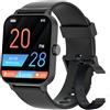 IOWODO Smartwatch Uomo Donna,Orologio Fitness con Contapassi Saturimetro (SpO2) Sonno Cardiofrequenzimetro da Polso, Activity Tracker Sport per Android iOS(2 Cinturini)