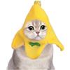 itrimaka Cappello a banana per gatti,Cappello a banana per cani - Cappello per gatti Copricapo a forma di frutta Copricapo per animali domestici - Divertenti accessori per costumi Halloween