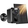BEENOZO 2K Telecamera Wi-Fi Esterno Batteria Senza Fili, 3MP Videocamera Sorveglianza WIFI con Pannello Solare, Rilevamento Umano PIR, Visione Notturna Colori, Audio a 2 Vie, SD/Cloud, IP66