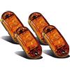 VIGORFLYRUN PARTS LTD 4pcs Luci di Posizione Laterali LED Luci di Indicatore Luce di Sicurezza Impermeabile, per 12V 24V Rimorchio Camion Furgone Rimorchi Auto Trattore Camper SUV - Ambra