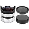 Diyeeni 943 Obiettivo fisheye per Fotocamera mirrorless F2.8 da 7,5 mm Ottimizza Il Montaggio in Ottone con innesto EF-M ed EOSM per Canon M2 M3 M5 M6 M10 M100 M50 mirrorless(Argento)