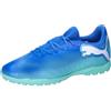 PUMA Future 7 Play TT, Soccer Shoe Unisex - Adulto, Hyperlink Blue Mint Puma White, 43 EU