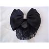 Equetech - Giacca da Dressage con Fiocco e Rete per Capelli Net, Donna, Crystal Dressage Bow & Net, Nero