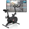 YM SPINN BIKE 1500 Bicicletta Cyclette Da Casa, Supporto Smartphone e Tablet, Sella Regolabile, Bluetooth, APP Kinomap, Zwift, Bitgym, Fithome, Regolazione Tensione, Compatta, Altezza max utente 170cm