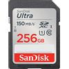 SanDisk 256GB Ultra scheda SDXC fino a 150 MB/s con prestazioni app A1 UHS-I Class 10 U1