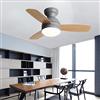 JDALX Ventilatore Da Soffitto Con Luce E Telecomando Dimmerabil 3 Pale Lampadario Con Ventilatore Reversibile 6 Velocità Timer Grosso Plafoniera Con Ventilatore Per Soggiorno Camera Da Letto-Grey||120CM