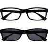 OPULIZE Uv Reader Nero Lettori Coordinata Con Lettore Sole Valore Pacco Doppio Uomo Donna Uvsr2092Bk +2,50-70 Gr