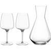 LEONARDO HOME Cesti 061975 - Set di 3 bicchieri da vino lavabili in lavastoviglie, resistenti agli urti, di alta qualità ed eleganti calici da vino con stile basso, adatti all'uso quotidiano