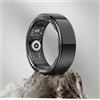 DEKELIFE 2024 Smart Ring Uomo Donna, Anello Smart Fitness Tracker con Frequenza Cardiaca, SpO2, Monitoraggio del Sonno, 100+ Modalità Sport Impermeabil IP68 per Android e iOS, Misura 10, Nero
