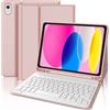 FARYODI Tastiera ipad 10 Generazione - Cover iPad 10 Generazione con Tastiera,Tastiera QWERTY Italiana per iPad 10 Gen 10.9 (A2696/A2757/A2777) Tastiera Wireless Bluetooth,Cielo Rosa