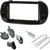 Sound Way Kit Montaggio Autoradio, Mascherina 2 DIN, Bocchette Areazione, Chiavi di Smontaggio, Adattatore Antenna compatibile con Fiat 500 (2007-2015)