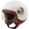 Pesoncarl Caschi a metà faccia in moto, casco aerodinamico 3/4 a prova di shock con imbottitura, casco da moto retrò antivento di protezione solare con occhiali per uomini e donne caschi a faccia aperta