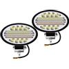Biqing 2PCS Fari LED Fuoristrada Ovale,144W Faro da Lavoro 12V 24V Auto Luci di Lavoro 5.5 Proiettore Fendinebbia Luci Off Road per Trattore Auto Fuoristrada Camion ATV Barca 4x4