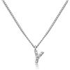 GD GOOD.designs EST. 2015 Catena con lettere in argento da donna I Collana skin-friendly con ciondolo iniziale I Catena di lettere in acciaio inossidabile in argento.