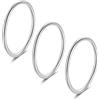 Candyfancy Anello Argento 925 Sterling Fedine Donna Anelli Sottili Stacking Midi Rings 3 PCS Taglia 4