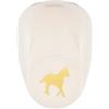 Vaessen Creative Perforatrice a forma di cavallo, 3,2 x 3,2 cm, per carta fai da te, carta per album, carta per decoupage, bianco e oro