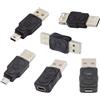 NFHK 6 pz/lotto Tipo A Micro USB 2.0 Mini USB 5Pin Maschio a Femmina di Estensione Dati Adattatore di Alimentazione