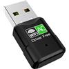 RENGOGA USB WIFI, RENGOGA Adattatore Wifi USB Per PC AC600Mbit/s Dual Band 433Mbps 5GHz/150Mbps 2,4GHz, Wi-Fi USB Dongle Scheda WLAN Per PC/Desktop/Laptop Windows XP/7/8/10/11