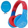 PowerLocus Cuffie Bluetooth per Bambini, Cuffie Senza Fili Over-Ear con Microfono, limitatore di volume a 85 dB, Cuffie Wireless Pieghevoli e Regolabili per Ragazzi e Ragazze per Cellulari/Tablet/PC