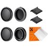 K&F Concept 2pack Tappo Corpo e Coperchio Posteriore per Obiettivo Compatibile con Sony A6700 A6600 A6500 A6400 A6000 A5100 A5000 A7CR II A7S A7R M2 M3 M4 M5 FX3 FX30 A9II ZV-E10 NEX-6 NEX-7 NEX-3