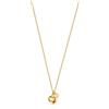 day berlin day.berlin collana Mila da donna placcata oro 18k con ciondolo a cuore e piccola moneta, 50+5cm regolabile, acciaio inox 316L, senza nichel e resistente all'acqua