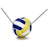 Helen de Lete Collana in argento Sterling S925 Love Pallavolo Sport Collare collana in argento sterling