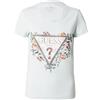 GUESS SS CN Triangle Flowers tee, Verde, S