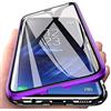 Wishcover store per Honor Magic 6 Pro Cover,Custodia Adsorbimento Magnetico Protettiva Paraurti in Metallo 360 Gradi Fronte e Retro in Vetro Temperato Trasparente Cover Full Body