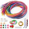 V·Colokishi 295 Pezzi Kit di Fili per Scooby Doo, Scooby Doo Fili 20 Colori Scubidu Brillantini con portachiavi, ganci, perline di legno, pom poms, filo e pulitore per pipa per Creare Braccialetti, Collane