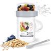 HOTUT Tazza Yogurt to Go, Porta Yogurt 760ml+230ml, Contenitore per Yogurt e Cereali con Cucchiaio, Porta Yogurt con Contenitore, Plastica Tazze Cereali, Porta Yogurt per Insalate Latte