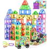 COOLJOYA Costruzioni Magnetiche, Costruzioni Magnetiche per Bambini 3 Anni, Giochi per Bambini Giochi Montessori per Ragazzi e Ragazze di 3 4 5 6 7 8 annii, 50 Pezzi Blocchi Magnetici