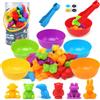 LEADSTAR Giochi Montessori 3 4 5 Anni, Montessori Giocattolo Educativo Gioco Combinazione di Colori, Giocattoli Impilare Abilità Matematiche e Classificazione Regalo per Bambini