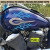 Kit 6 adesivi moto bobber chopper serbatoio parafango FIAMME FUOCO harley 2456