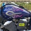 Kit 6 adesivi moto bobber chopper serbatoio parafango FIAMME FUOCO harley 2456