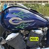 Kit 6 adesivi moto bobber chopper serbatoio parafango FIAMME FUOCO harley 2456
