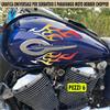 Kit 6 adesivi moto bobber chopper serbatoio parafango FIAMME FUOCO harley 2456