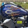Kit 6 adesivi moto bobber chopper serbatoio parafango FIAMME FUOCO harley 2456
